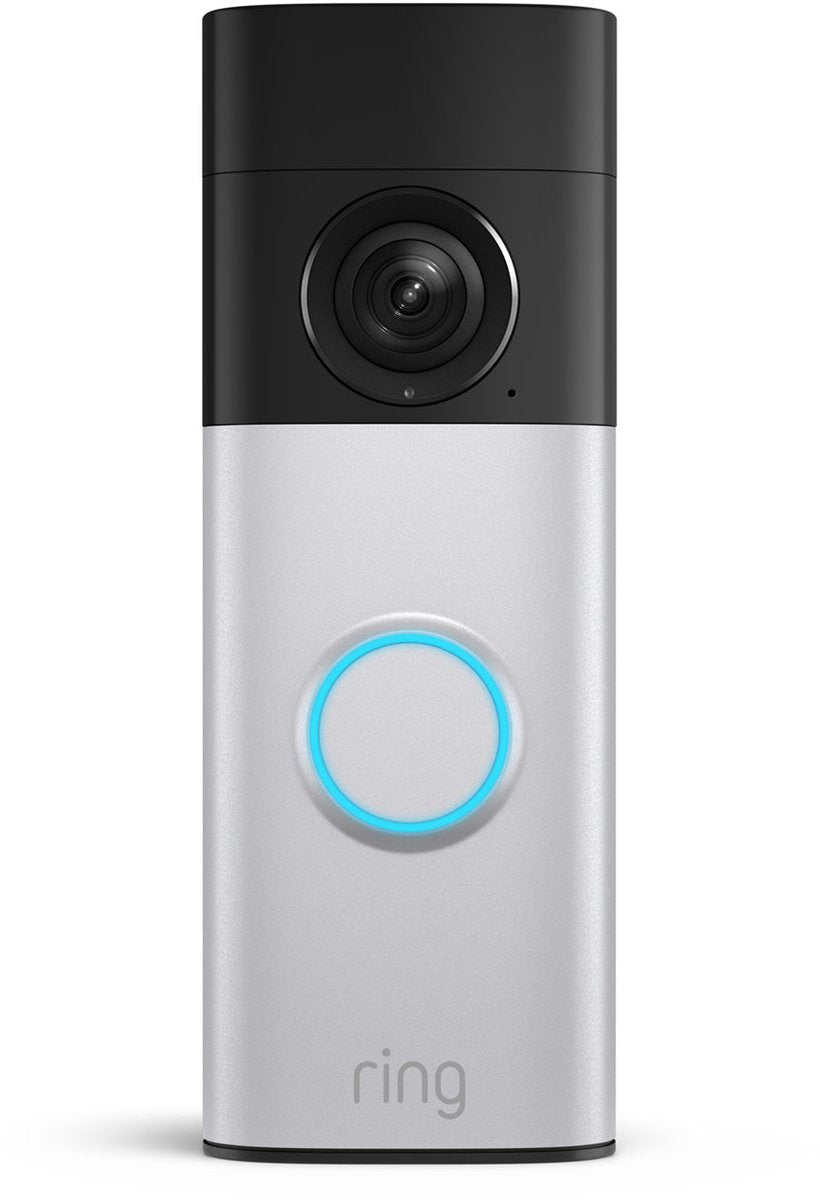 Ring videodeurbel plus op batterij (nieuwste generatie) - nickel silver - 2k video