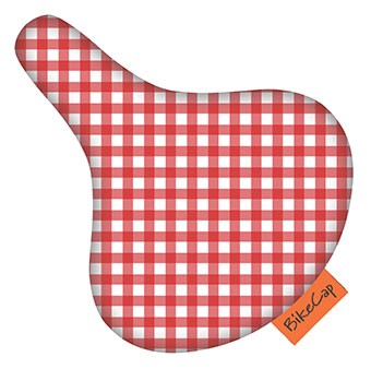 Zadeldek BikeCap Rood Schaakmat
