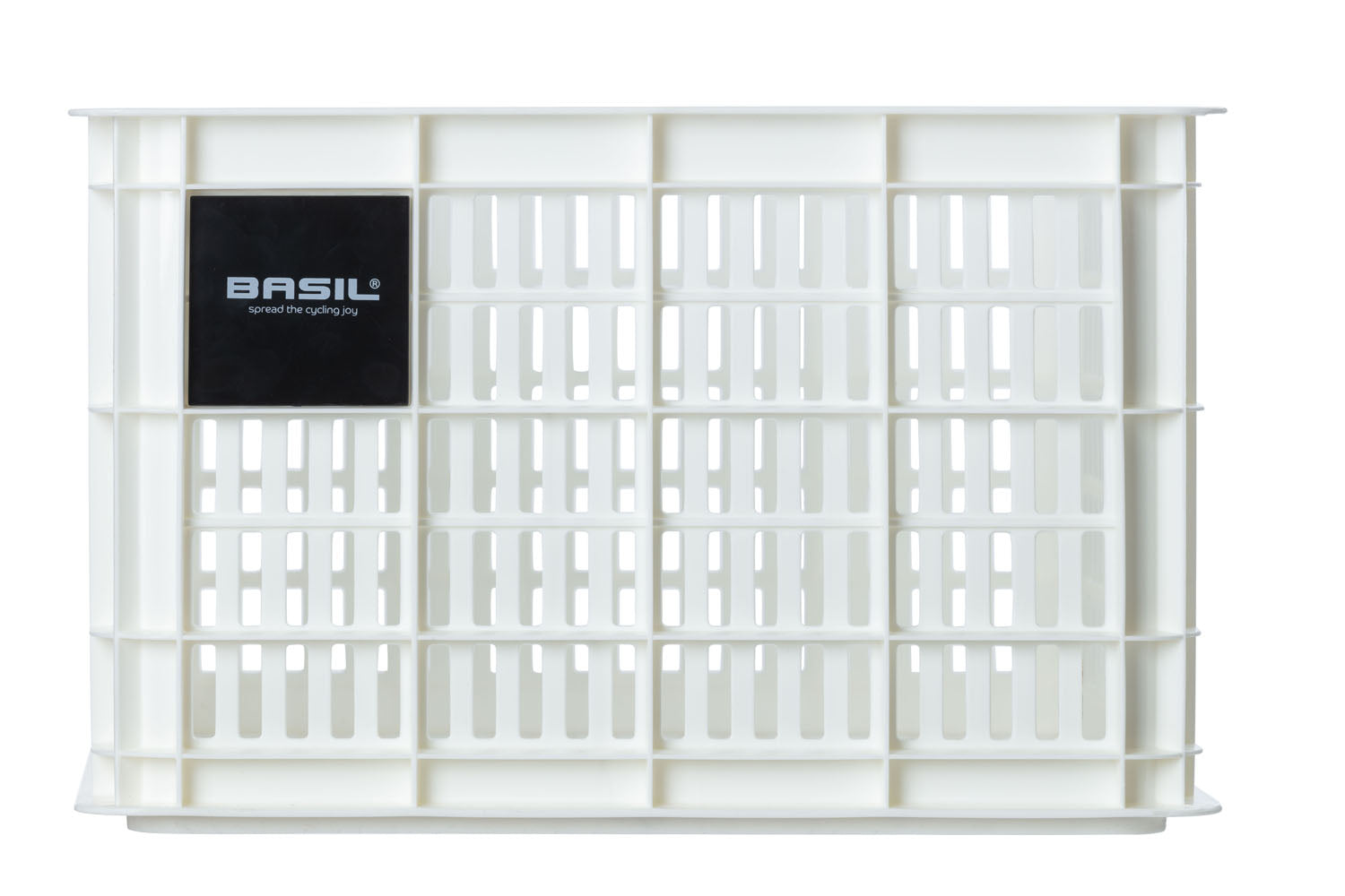 Caisse de vélo recyclée Basil Crate M 29,5 litres 35 x 45 x 25 cm - blanc brillant