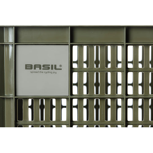 Caisse de vélo recyclée Basil Crate L 40,0 litres 39 x 49 x 26 cm - vert mousse