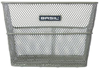 Basil Cento Flower S - fietsmand - achterop - olijfgroen