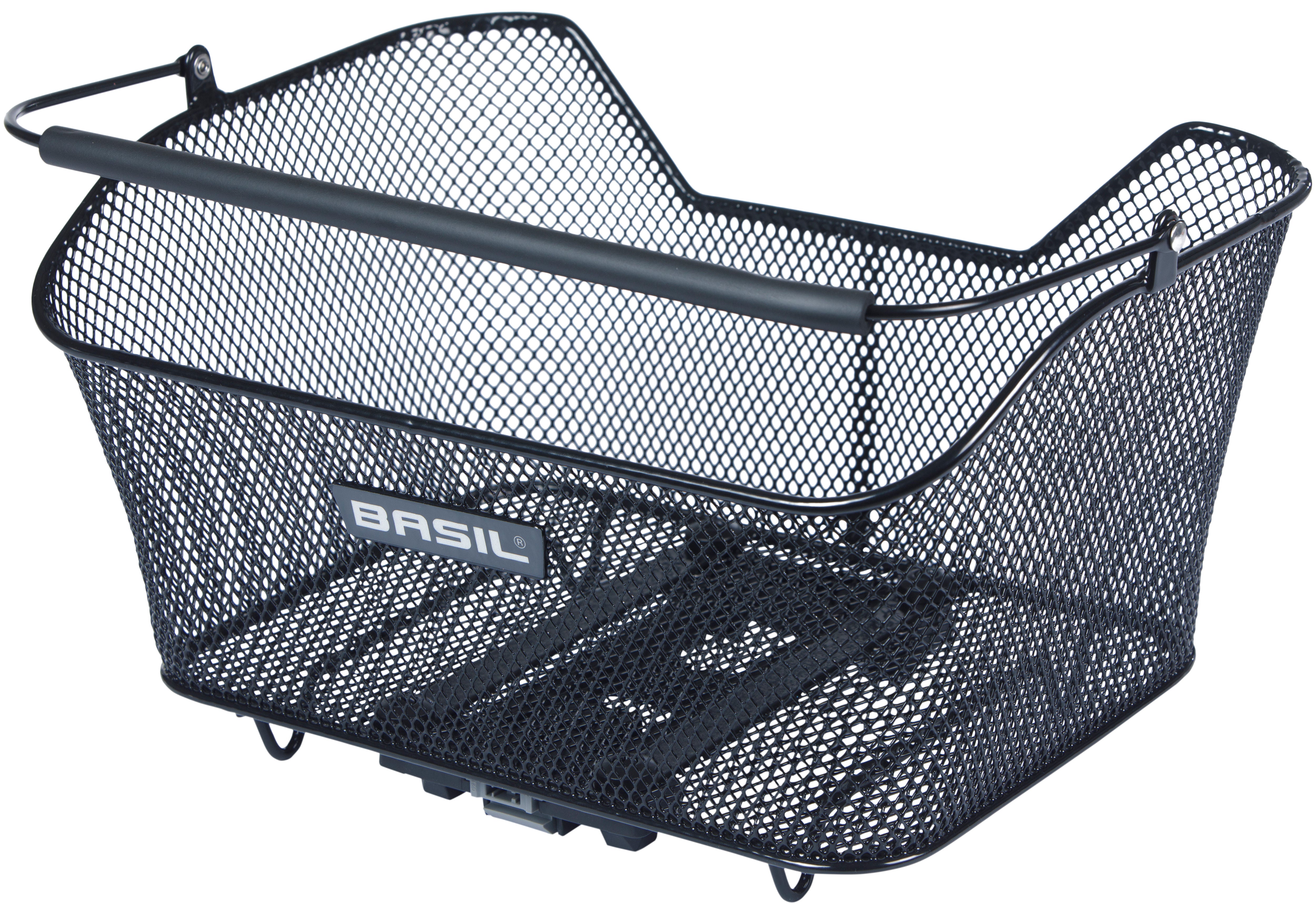Basil fietsmand base m met mik bevestiging 14 liter 25 x 33 x 17 cm - zwart