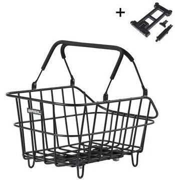 Basil fietsmand cento alu met mik bevestiging 14 liter 39 x 24 x 15 - zwart