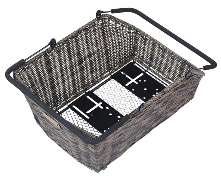 Basil fietsmand cento rotan look multi systeem 41 x 25 x 12 cm - bruin