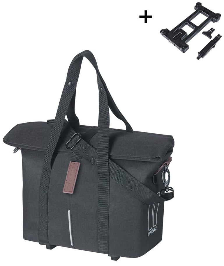Basil fietshandtas city mik 8 - 11 liter 19 x 30 x 26 cm - zwart