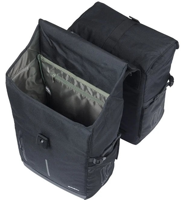 Basil tas move dubbel zwart | 30l