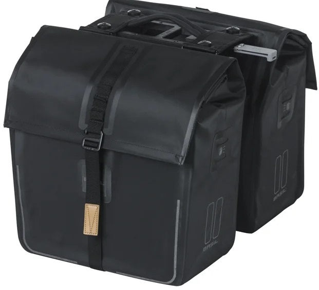 Basil tas urban dry mik 2.0 dubbel matzwart | 50l