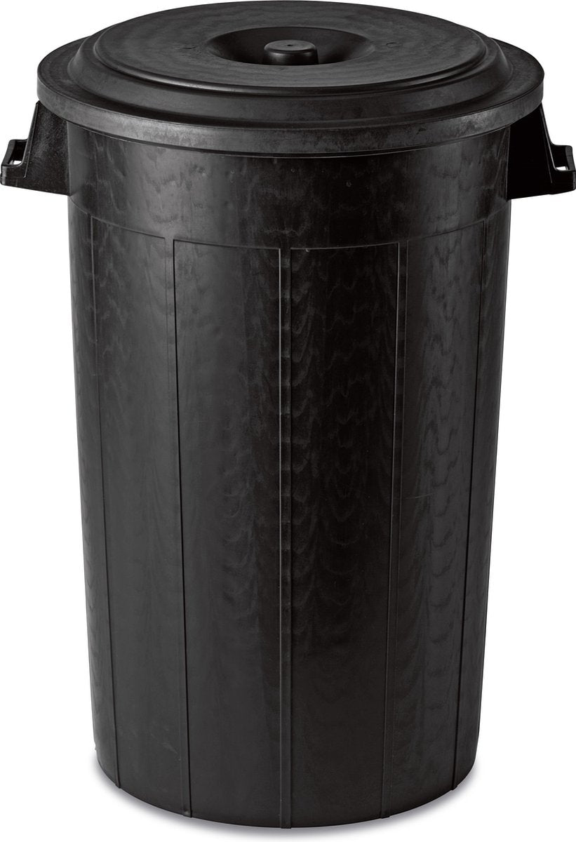 Stefanplast afvalton - afvalemmer - vuilnisbak - voerton - buiten - 100l - zwart