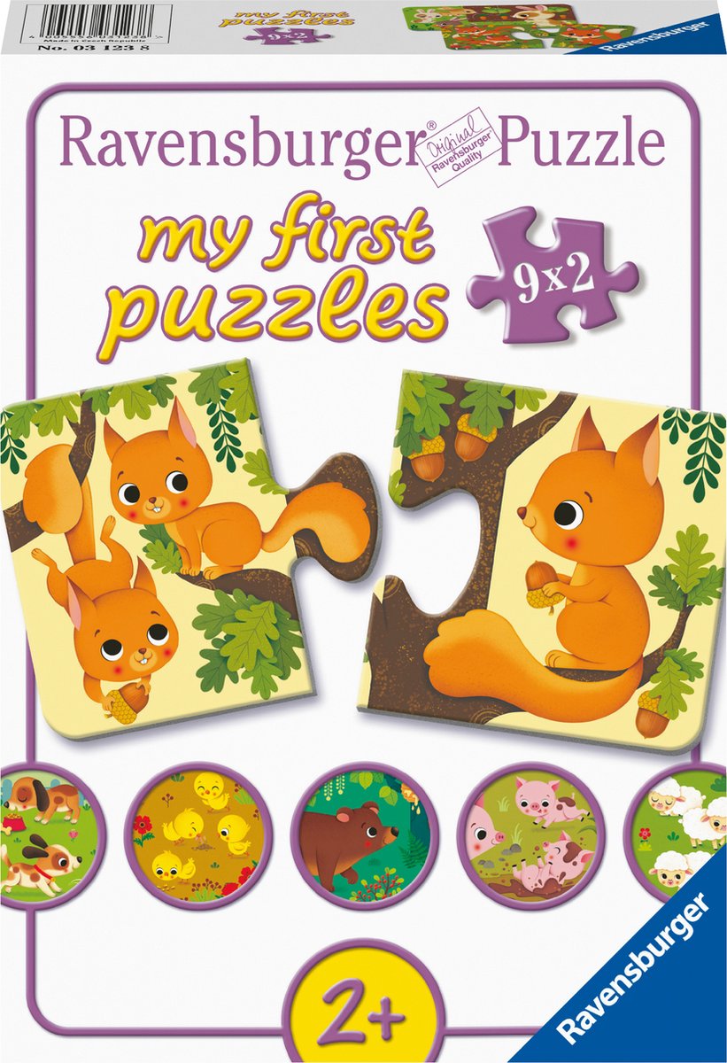 Ravensburger Animals and Their Babies - my first puzzles - 9x2 pieces - children's puzzle