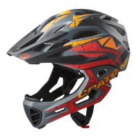 Helm Cratoni C-Maniac Pro Zwart-Rood-Oranje Mat SM