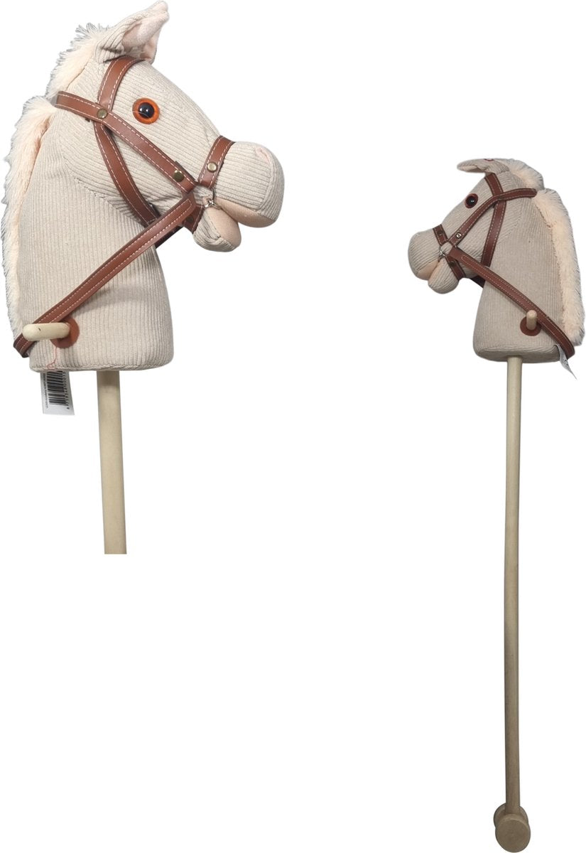 Speelhout houten stokpaard met geluid