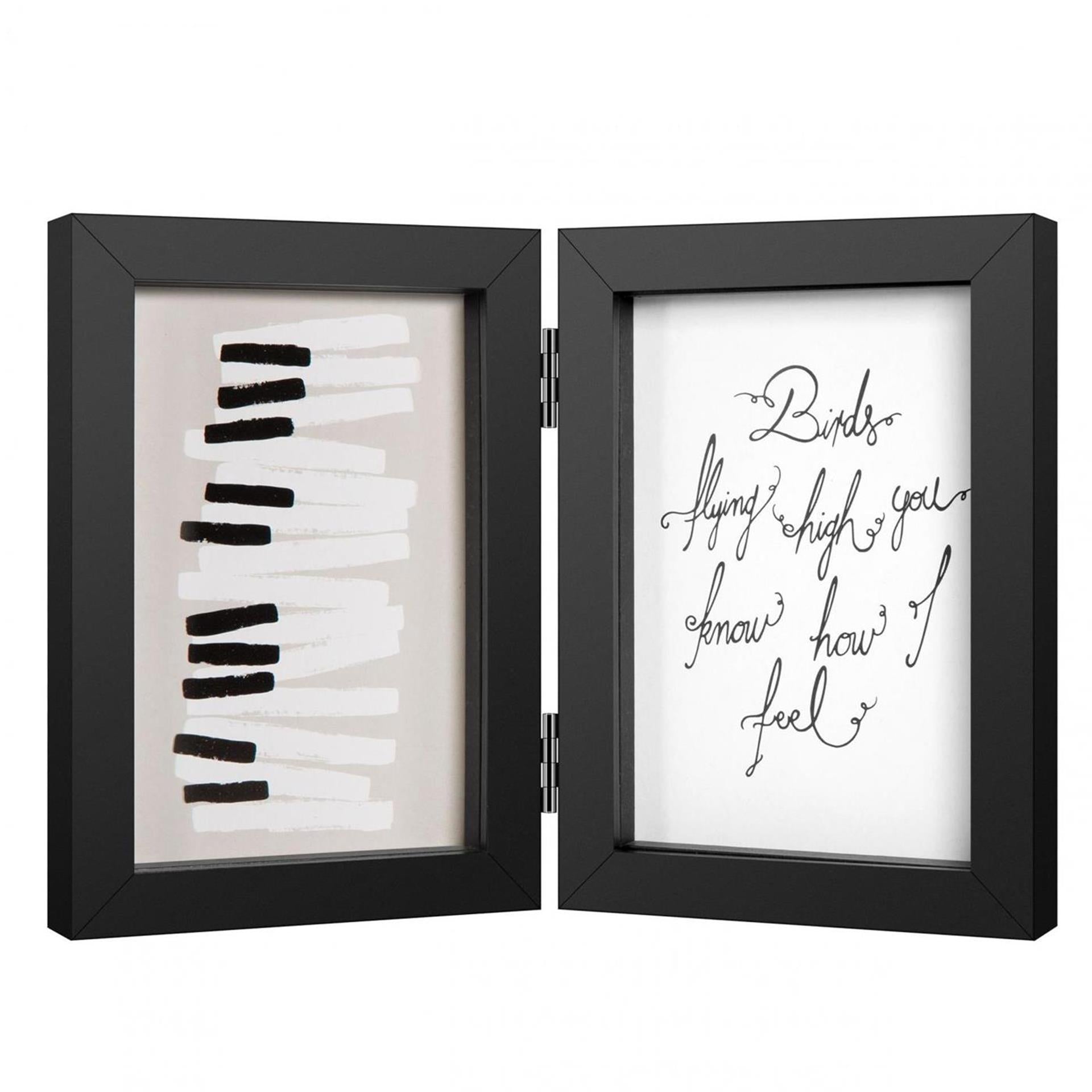 Henzo fotolijst piano tweeluik 10x15cm zwart