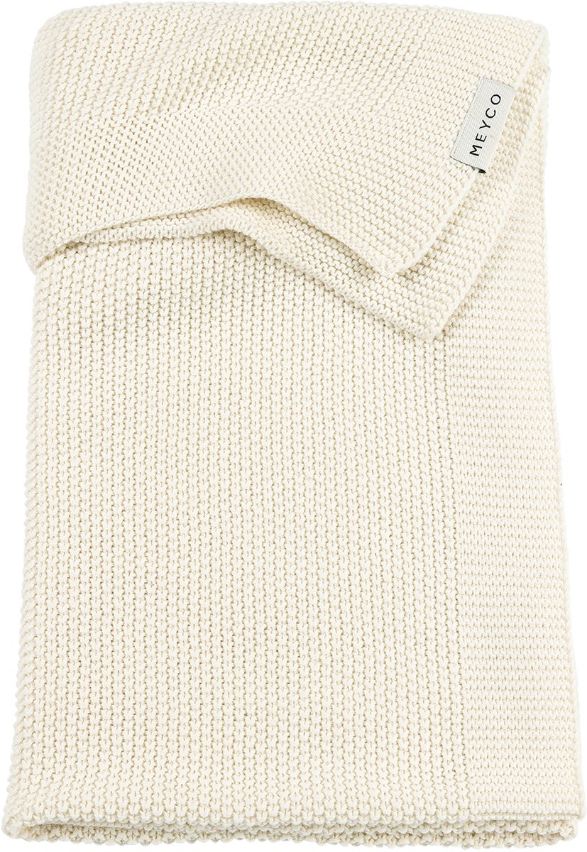 Meyco baby mini relief ledikant deken - natural - 100x150cm - 1.0 tog
