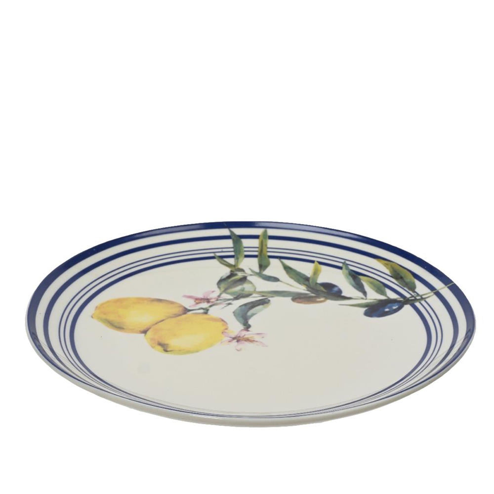 Decoris bord met citroen decoratie porselein dia.20,3x2cm