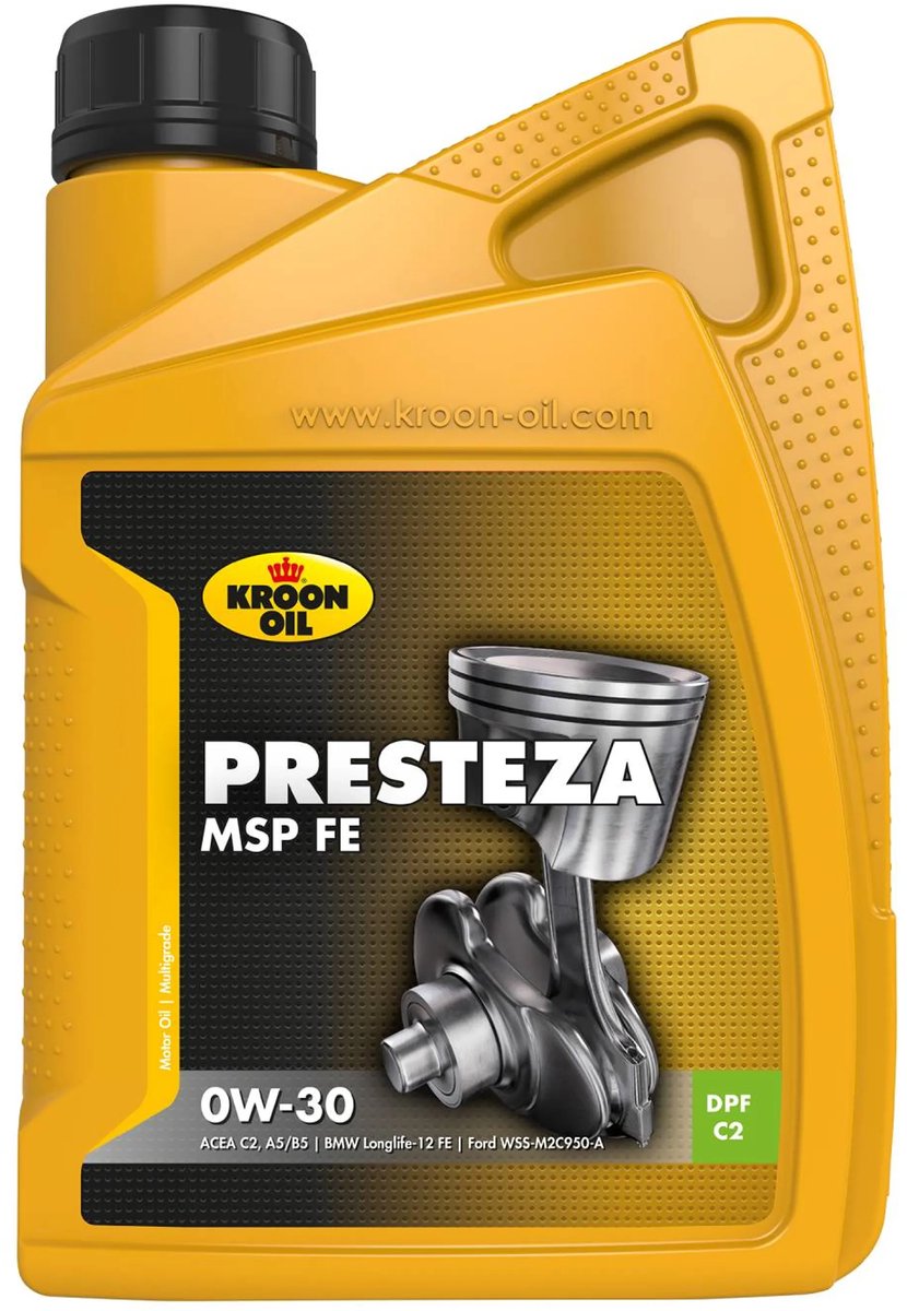 Kroon-oil presteza msp 0w-30 - bmw longlife-12 fe - 1 liter - vol-synthetisch