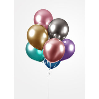 Chroom ballonnen assorti 10 stuks 30 cm
