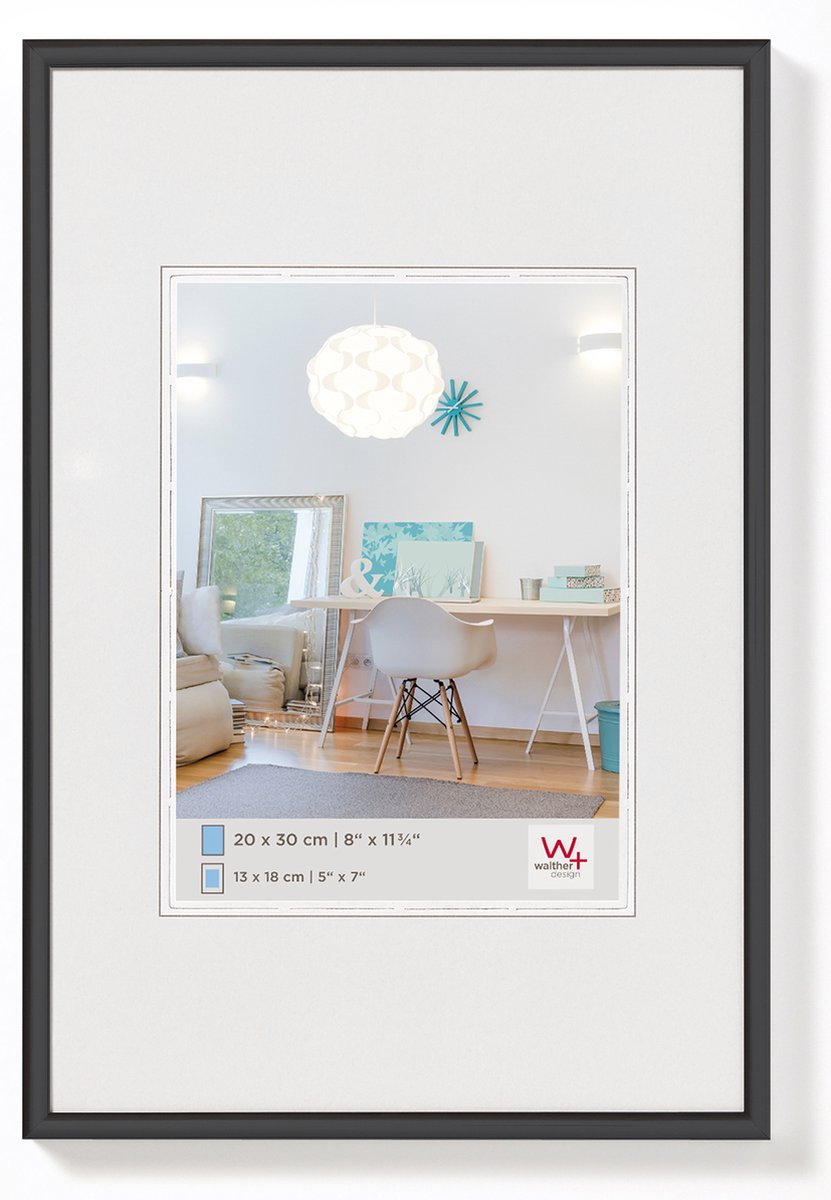 Walther new lifestyle - kunststof lijst - fotoformaat 61x91.5 cm - zwart