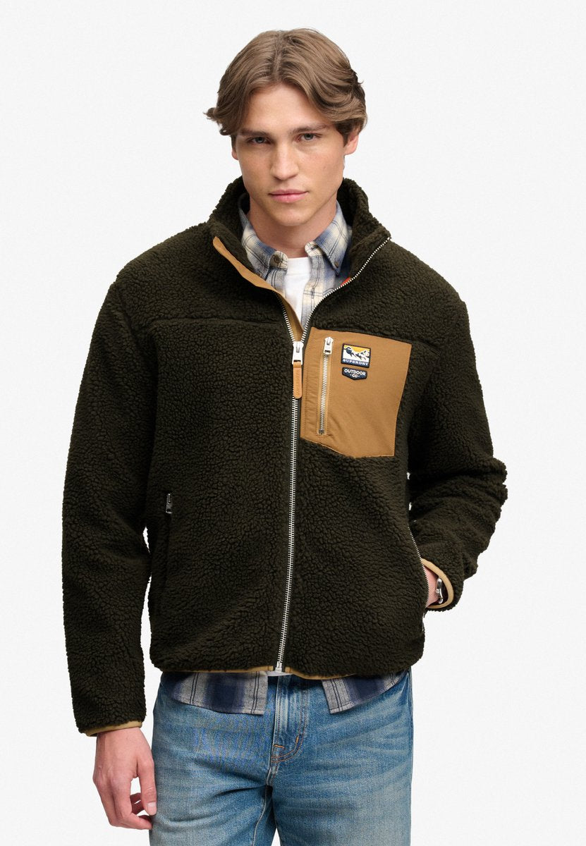 Superdry - mountain full zip fleece - heren - hoodies