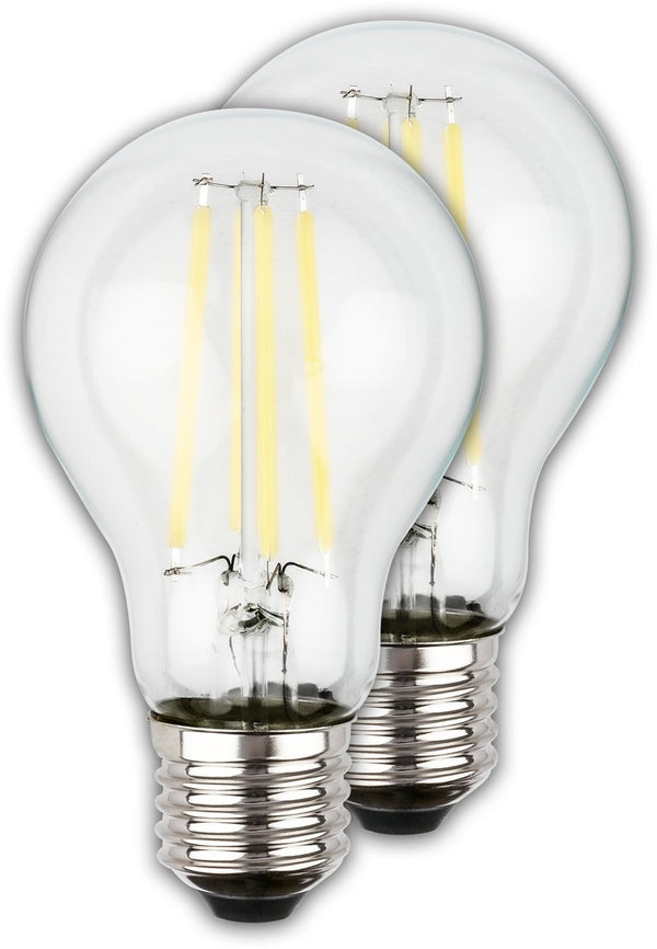 Briloner - ultra efficient led lamp - set van 2 lichtbronnen - e27 - filament verlichting - a60 - 4w - 840lm - 2.700 k warm wit licht - ø6cm