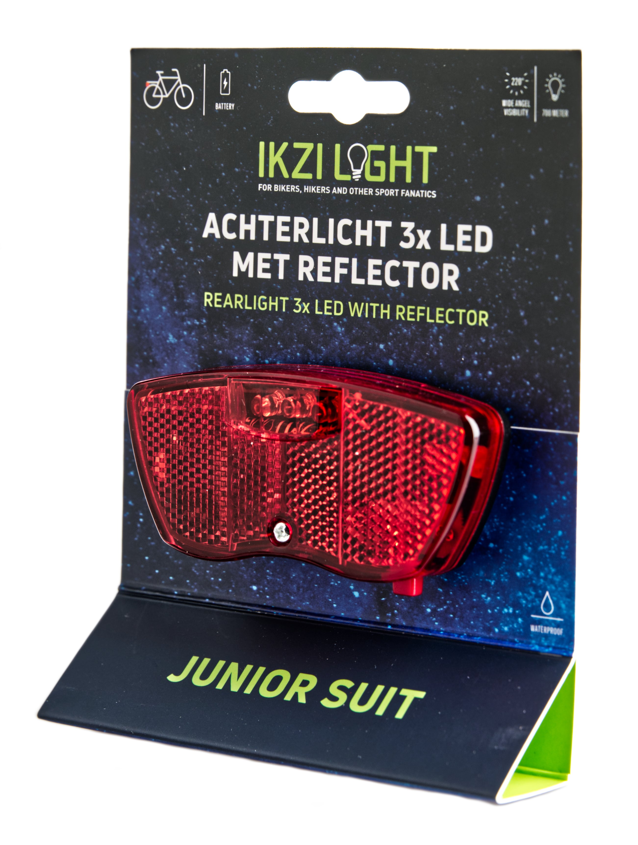 Ikzi light achterlicht drager junior 3xled