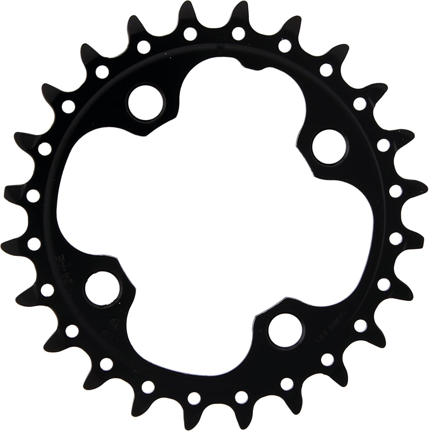 Shimano kettingblad slx chain ring shim. slx 24t.ae 4-arm,64mm sil.