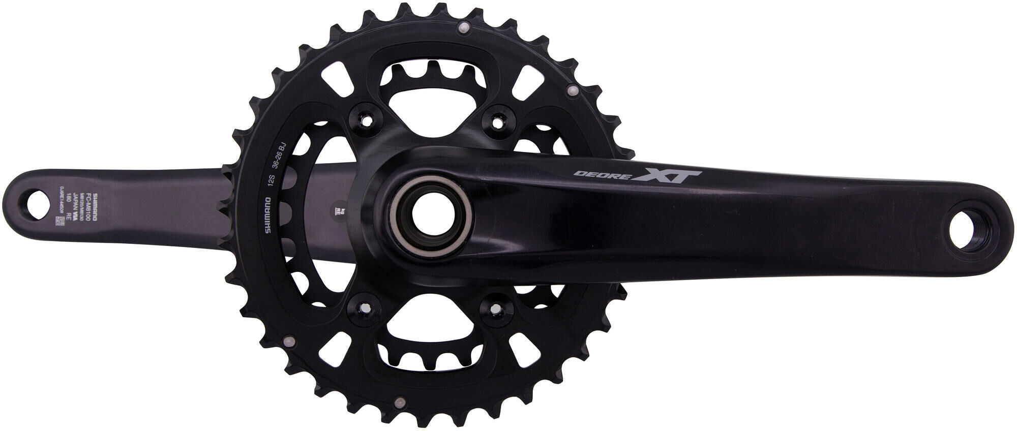 Shimano crankstel deore xt fc-m8120 crankset shim.xt fcm8120 26 36t.180mm ht2 12sp.bo.