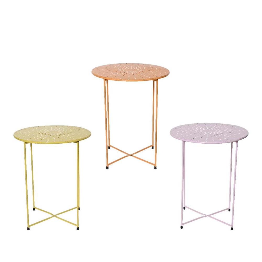 Decoris sidetable ijzer indoor ø40cm x h.48cm pastelkleur