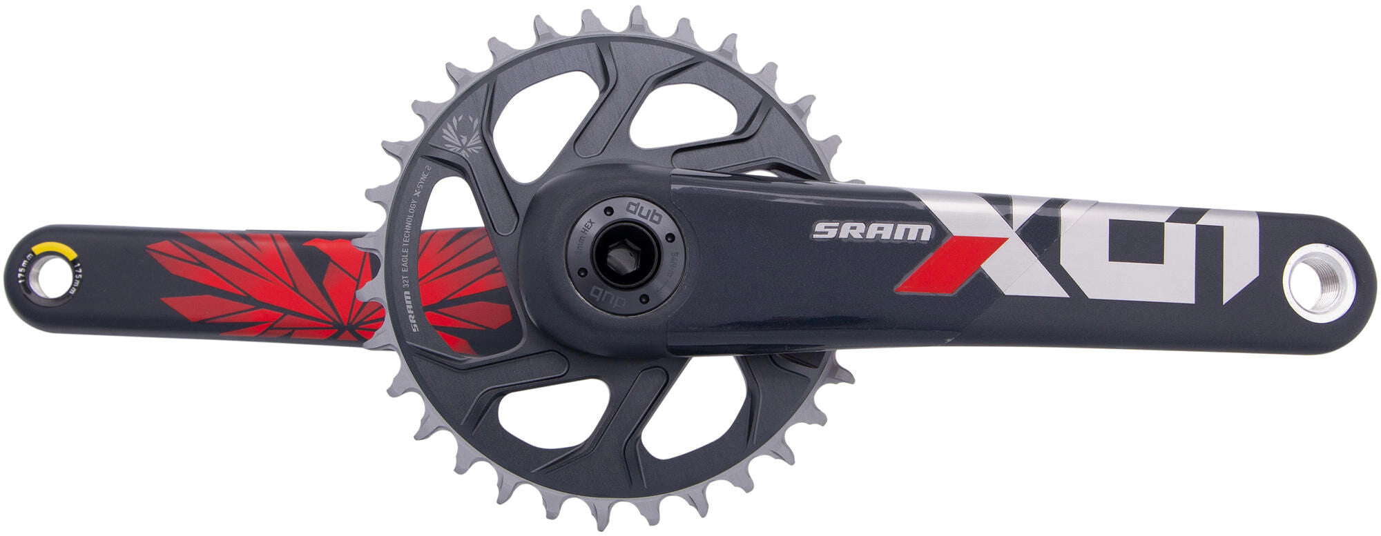 Sram crankstel x01 eagle crankset x01 eagle 32t boost 175mm oxy red