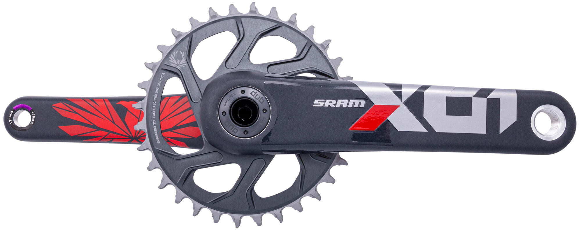 Sram crankstel x01 eagle crankset x01 eagle 32t super boost+ 170mm