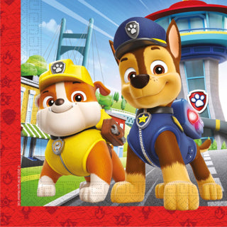 Globos papieren servetten fsc paw patrol rescue heroes, 20st.