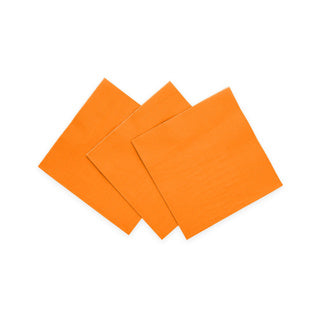 20 3-laags papieren servetten 24x24 oranje | 4 stuks