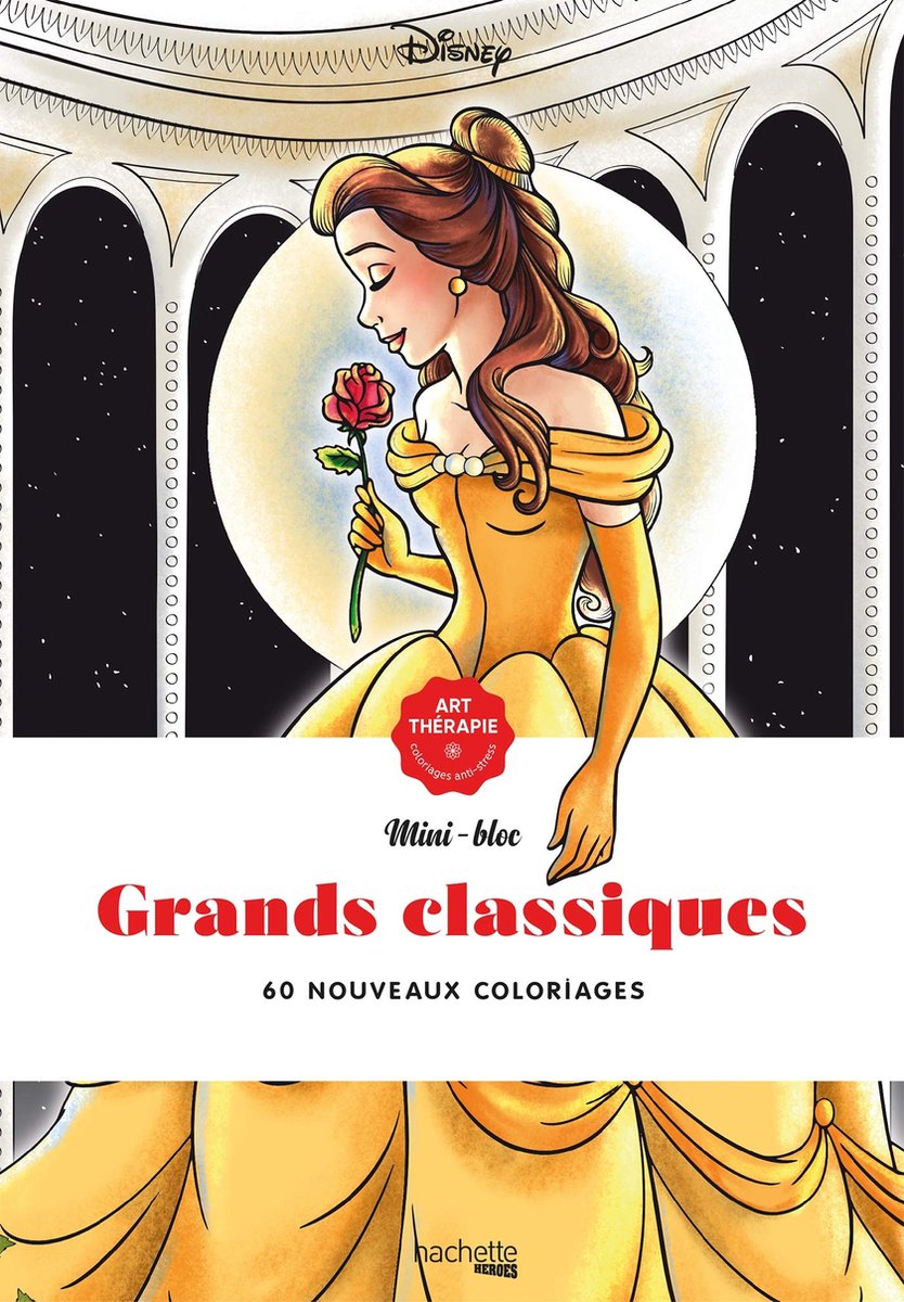 Hachette heroes mini bloc disney grands classiques - - kleurboek voor volwassenen