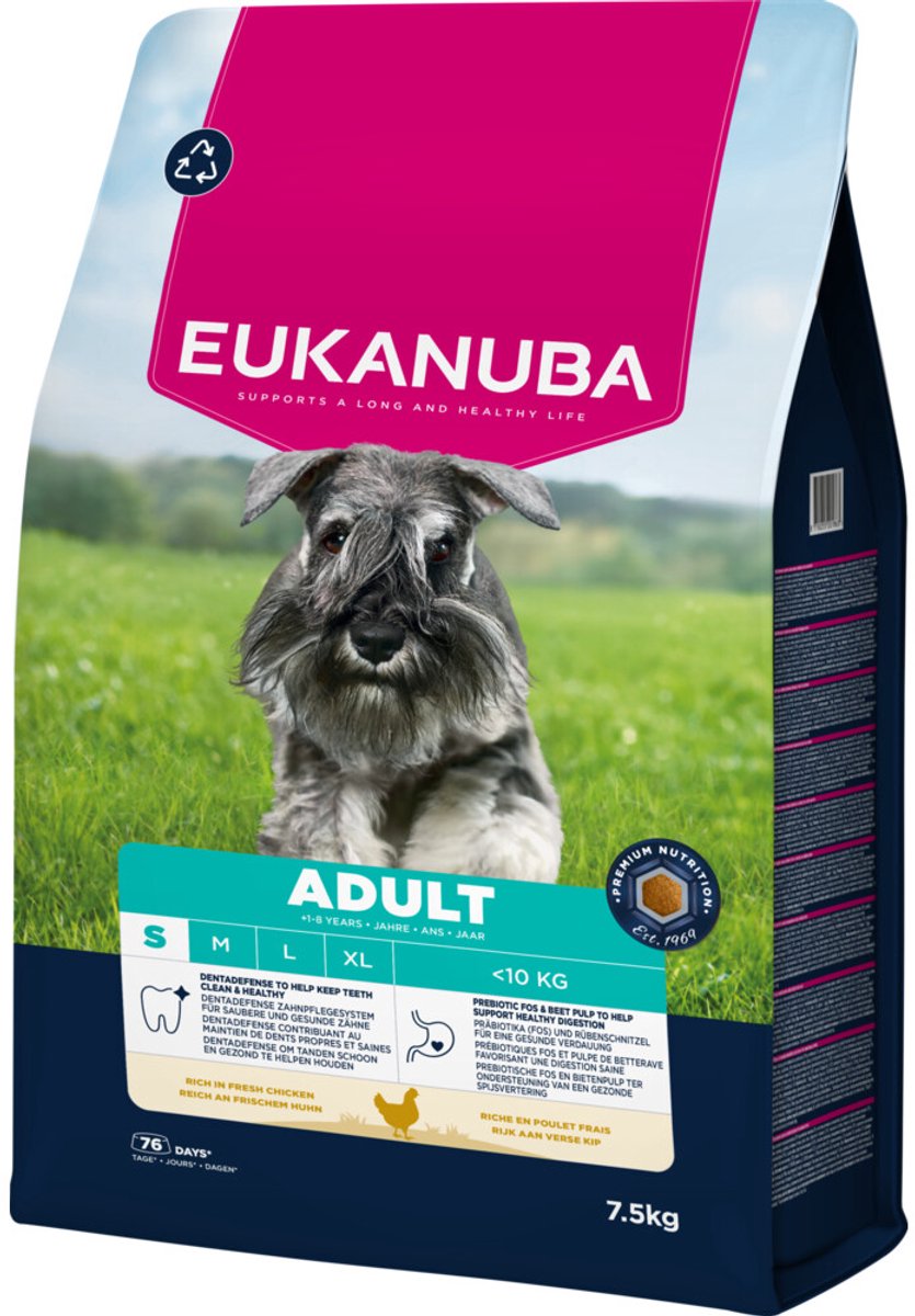 Eukanuba hondenvoer droog life care dog adult small kip - 7,5 kg