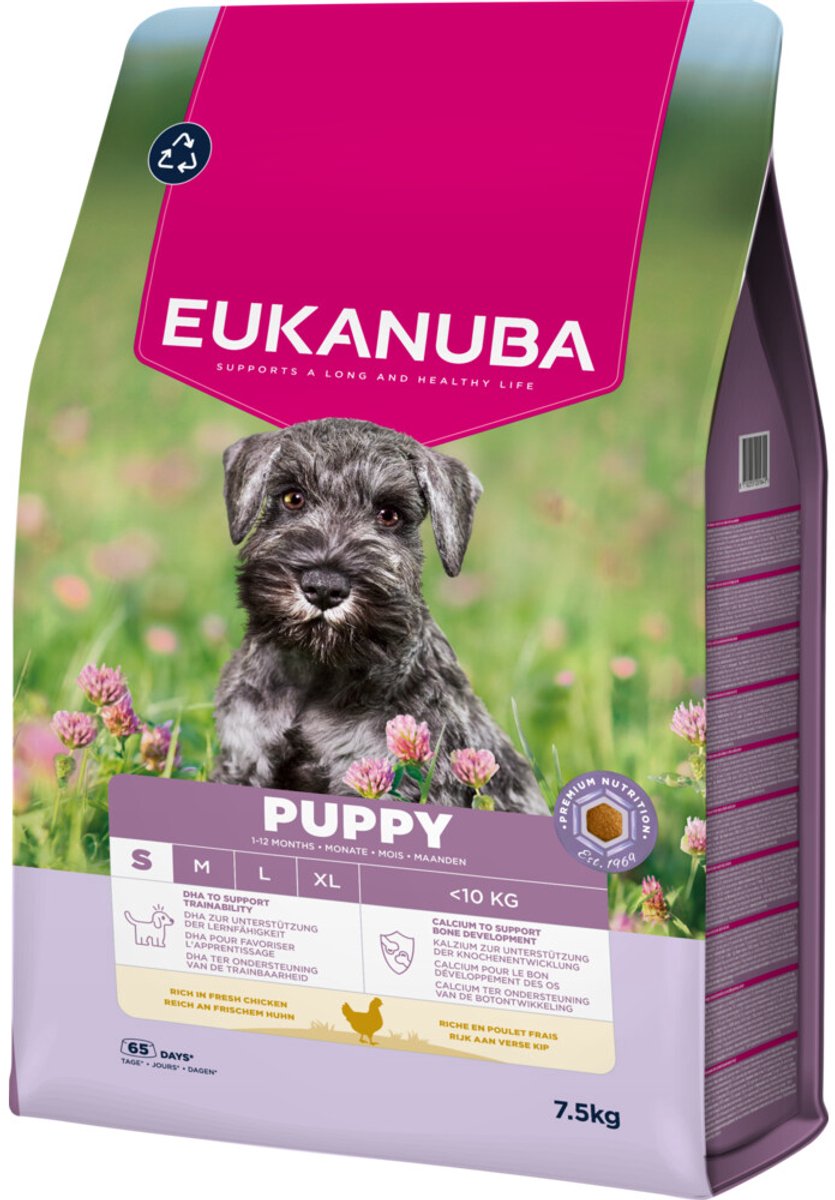 Eukanuba hondenvoer droog life care dog puppy small kip - 7,5 kg