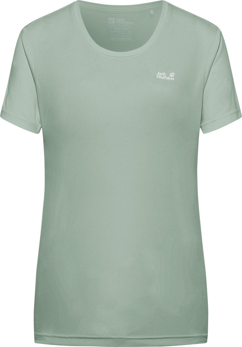 Jack wolfskin tech t w dames outdoorshirt-green zinnia