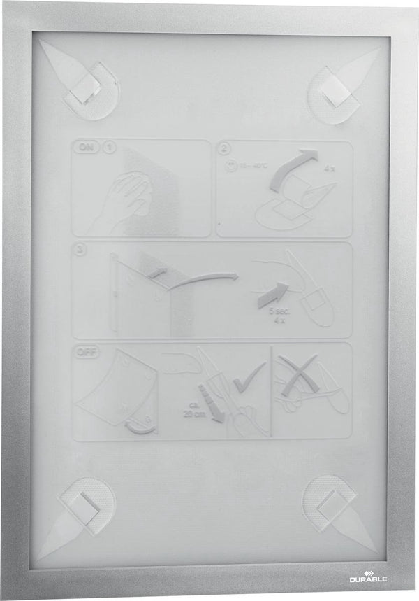 Durable 484323 documenthouder zilver (b x h) 236 mm x 323 mm din a4 staand, din a4 liggend
