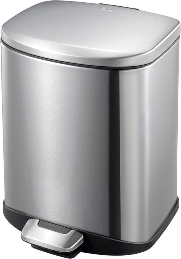 Eko - della pedaalemmer 6 liter - stainless steel plastic - mat rvs - prullenbak