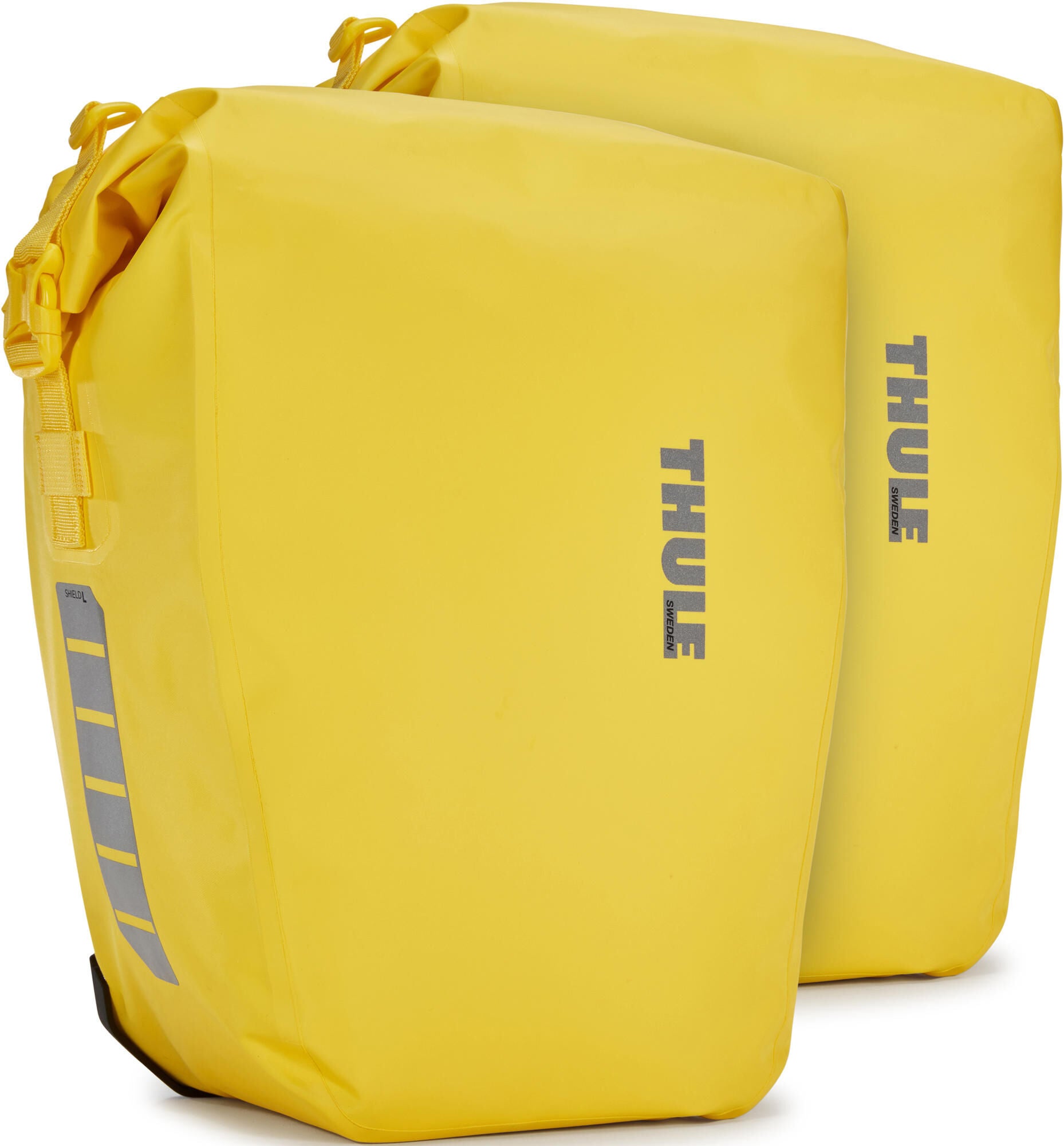 Thule pack'n pedal tas shield pannier large bag shield pannier large yellow