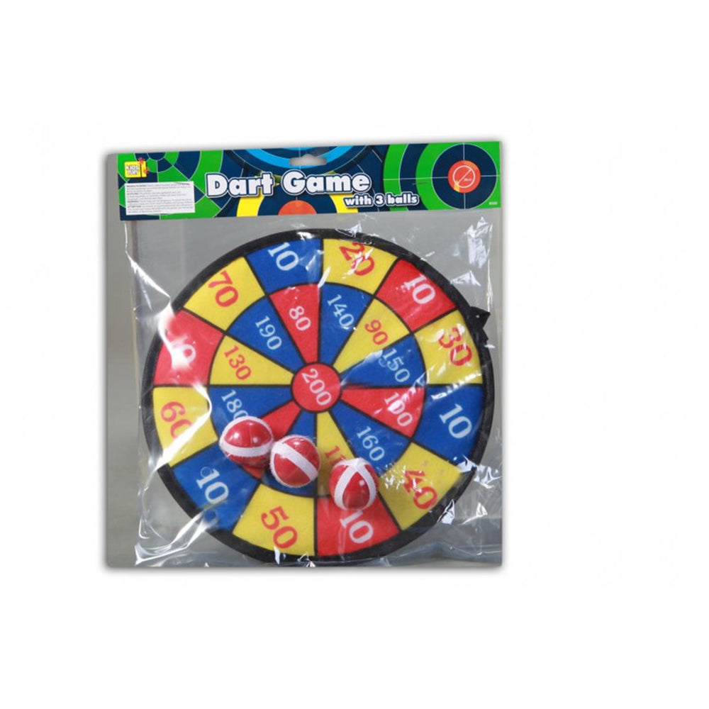 Dartbord soft 28 cm met 3 klittenband ballen