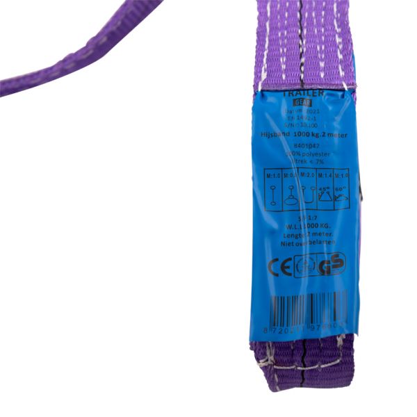 Trailergear hijsband 1 ton 2 meter