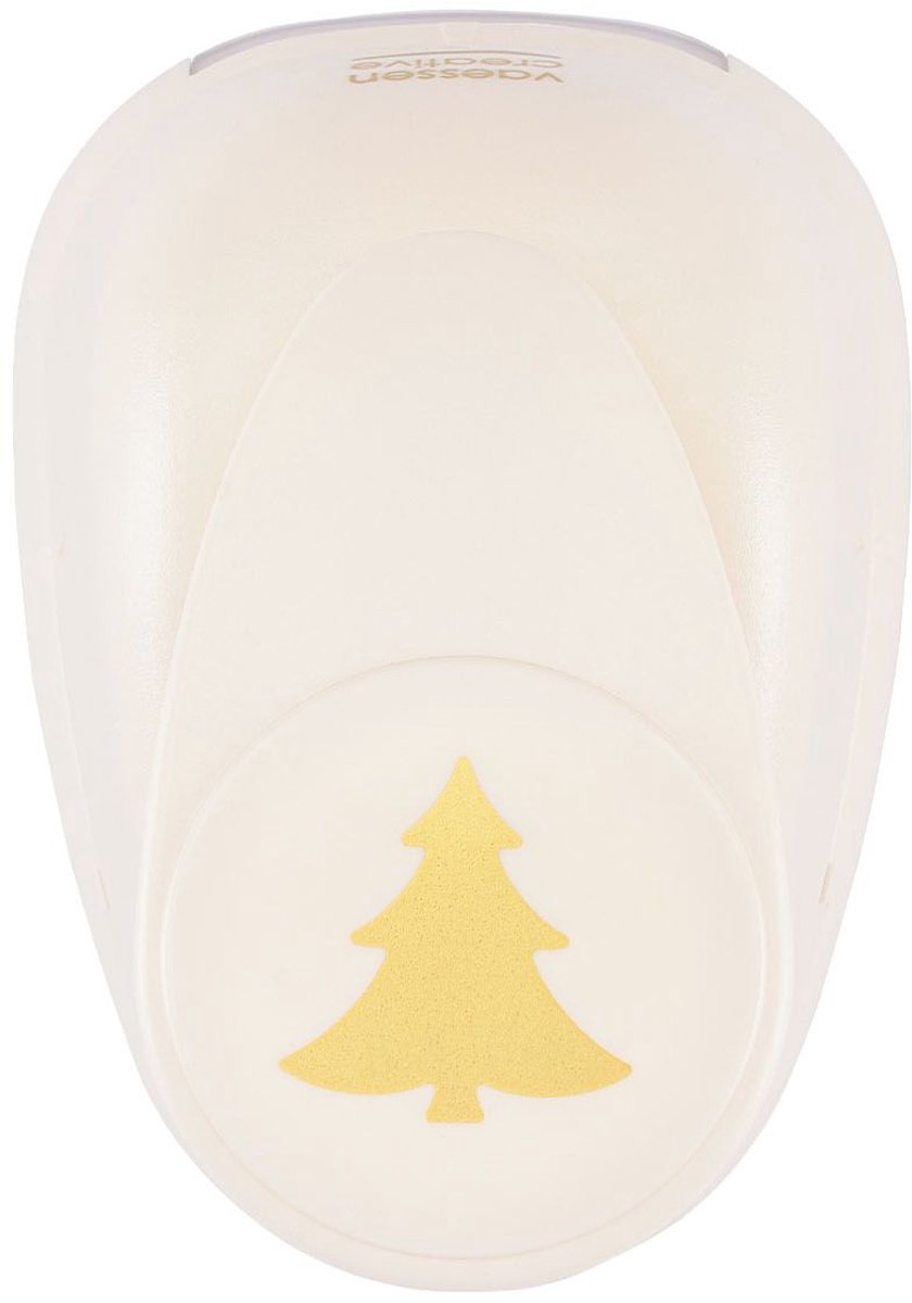 Vaessen creative pons - figuurpons - dennenboom - 3,2 x 3,4 cm