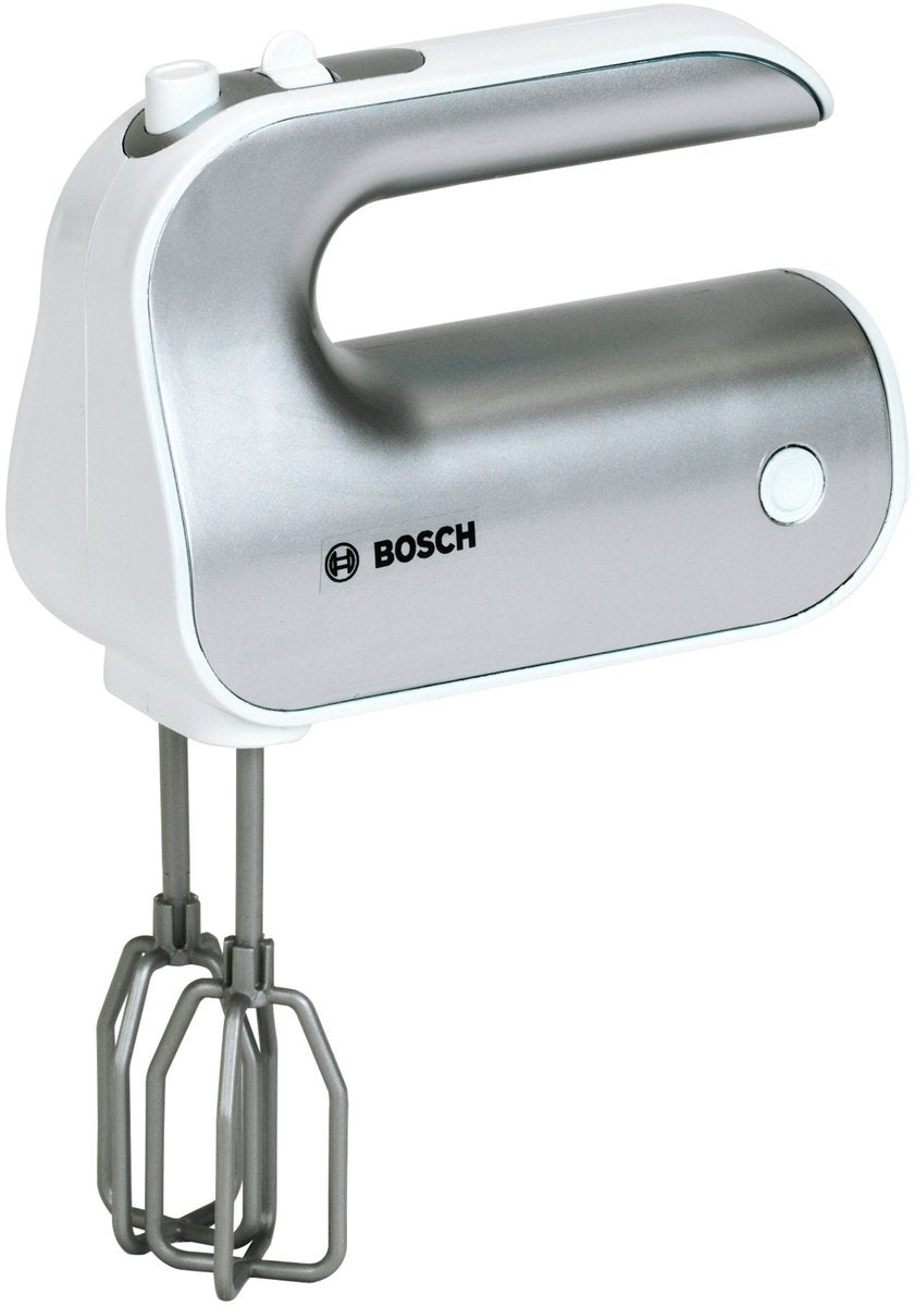 Klein toys bosch mini speelgoed handmixer - 19x7x12 cm - incl. verwijderbare en draaiende garde - zilver