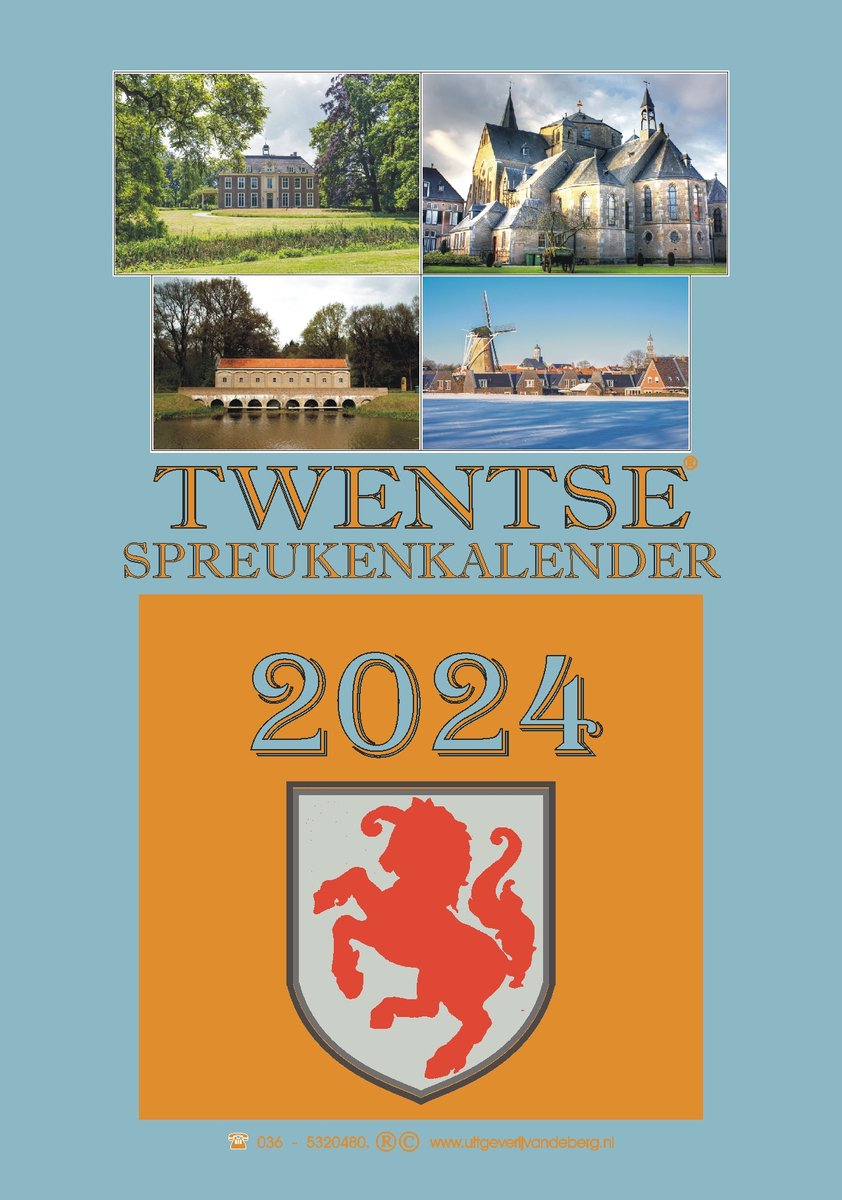 Merkloos sans marque twentse spreukenkalender 2024
