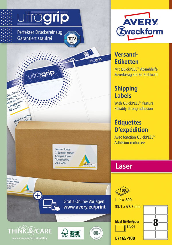 Avery -l7165-100-laseretiketten