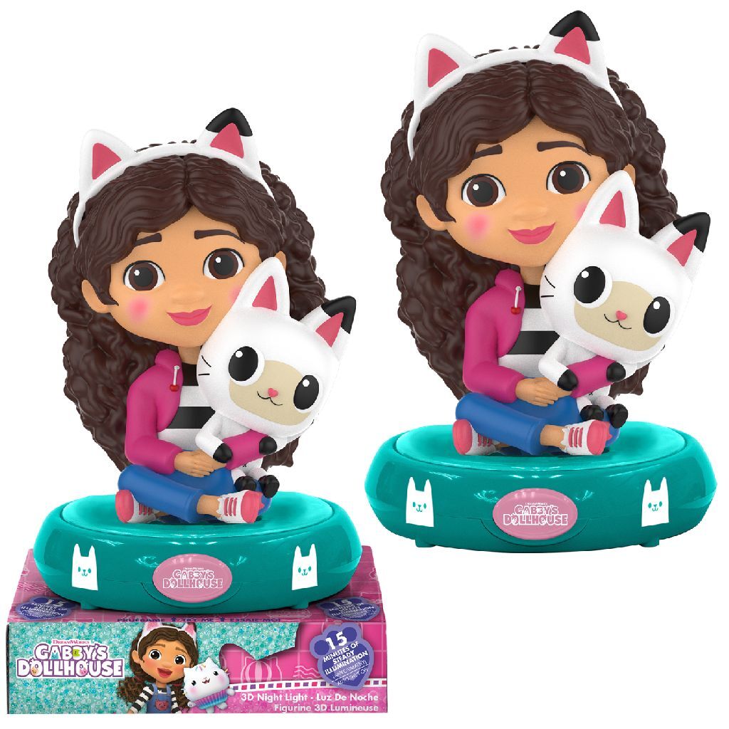 Gabby's poppenhuis gabby #039;s poppenhuis 3d led nachtlamp 25 cm