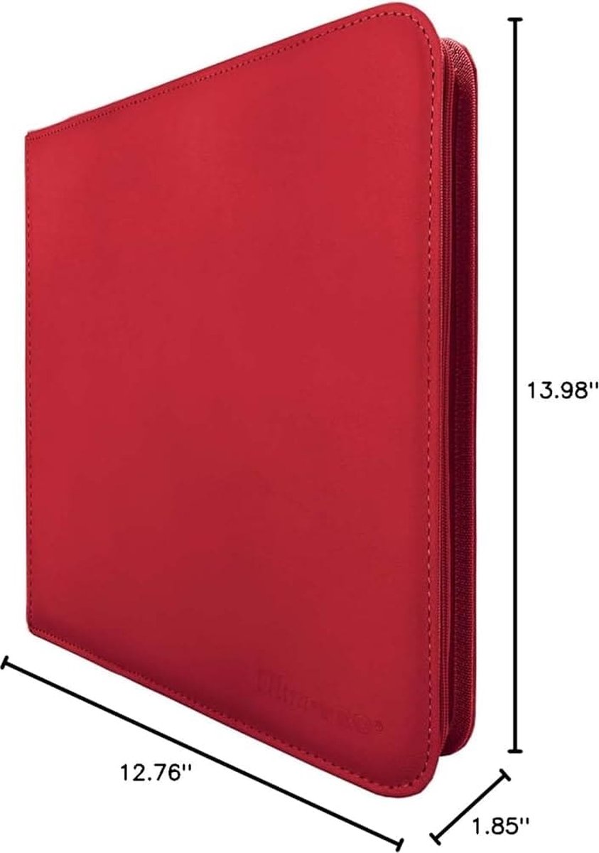 Ultra pro ultrapro 12-pocket zippered pro-binder red