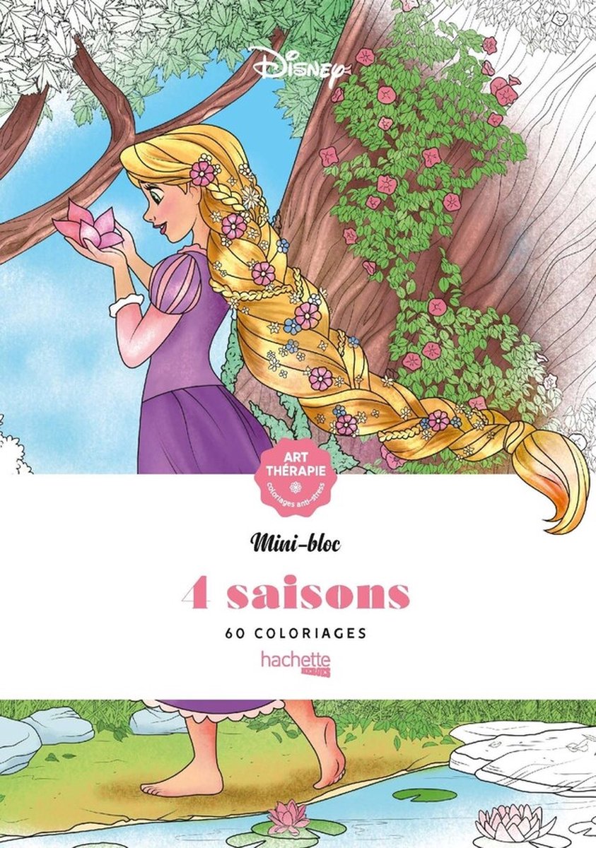Hachette heroes disney mini bloc 4 saisons 60 coloriages - - kleurboek voor volwassenen
