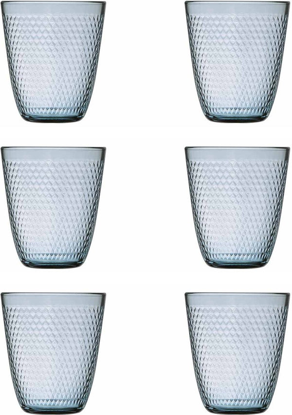 Arcoroc pampille colors - tumbler blue - 30cl - set6 - d8,6xh9,7cm
