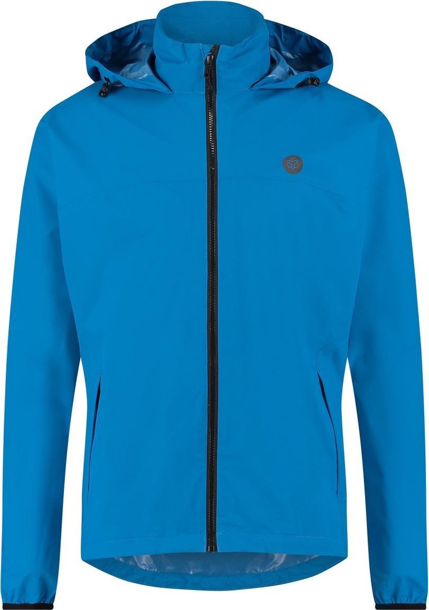Agu go regenjas essential - regenjas dames heren - ademende en waterdichte regenjas - fietsjack - blauw - xxl