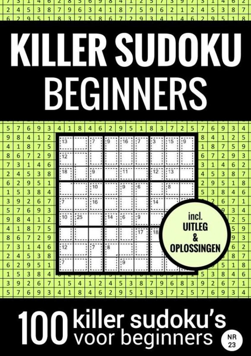 Merkloos sans marque sudoku killer - makkelijk - nr.23 - puzzelboek met 100 makkelijke puzzels voor volwassenen en ouderen